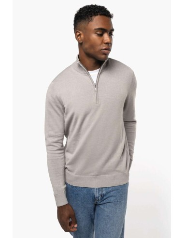 K-KA970-MEN'S ZIP NECK JUMPER